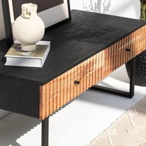 Mueble para TV Vandana Novara Elara de 2 Cajones, Consola de Entretenimiento Moderna de Madera Maciza Minimalista - Product Image 2