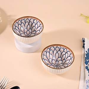 Ensemble de 2 petits bols à soupe en porcelaine inspirés du jasmin, design personnalisé écologique, bols de service pour soupe et ramen, MOQ 6 pièces - Product Image 5