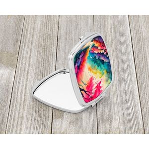 Colorido Azaleas Compacto Viaje Maquillaje Espejo Plegable Diseño de mano Regalo para mujeres y niñas - Product Image 2