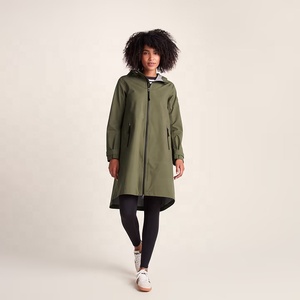 Veste bomber softshell imperméable et coupe-vent pour femme, à capuche, séchage rapide, fermeture éclair intégrale, en polyester/nylon tissé, imperméable pour l'extérieur - Product Image 3