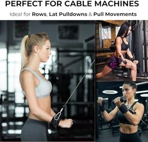 Lifting Straps With Double D Rings Dual D Ring Wrist Straps For Weightlifting Deadlift & <b>Cable</b> Machine Workouts Non-Slip Straps - Product Image 3