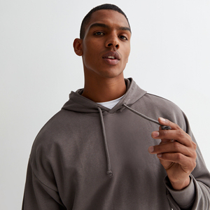 Sweat-shirt à capuche pour homme en coton 100% - Style streetwear hip-hop - Manches longues - Sweat-shirt thermique avec impression sérigraphique brodée pour l'hiver - Product Image 5