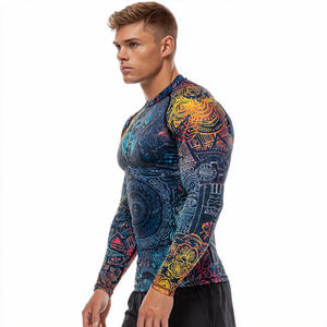 Camiseta de Compresión de Manga Larga con Protección Solar UV, Traje de Buceo de Secado Rápido, 100% Poliéster Antibacteriano - Product Image 1