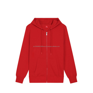 Primavera Otoño Ventas calientes Terry Lined 280g Thin Hoodie Unisex Zip Up Hoodies - Product Image 6