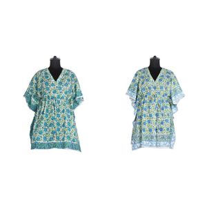 Prix d'usine bas quantité minimale de commande vente chaude robes caftan courtes femmes africaines fabricant de vêtements pour femmes concepteur indien coton Kimono - Product Image 1