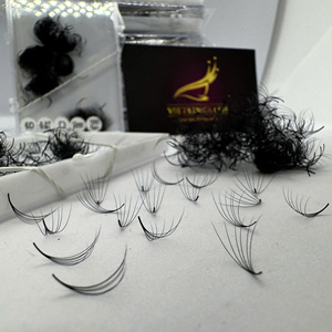 Cashmere Loose Base <b>Lash</b> Extensions Promade 6D 0.07 13mm Narrow Pointy Base Loose Handmade Volume Fans Bulk Manufacturer OEM - Product Image 3