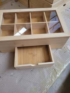 Boîte en bois de pin rustique sur mesure, avec poignée en corde marine, boîte cadeau style farmhouse, décoration. - Product Image 4