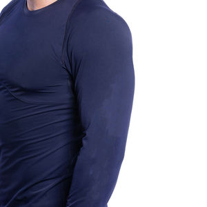 Chemises de compression respirantes à col rond et coupe ample pour hommes - Vêtements de course et de jogging à manches longues - Product Image 5