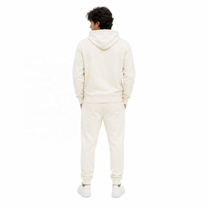 Ensemble de survêtement OEM personnalisé grande taille avec sweat à capuche zippé et pantalon de jogging coupe droite, 100% Coton, Coupe classique, Respirant, Sweat-shirts à strass - Product Image 3