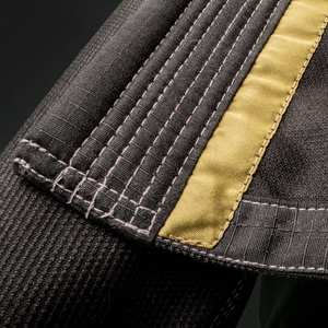 Kimono de Jiu-Jitsu Brasileño War Tribe Negro para Hombre, Uniforme de Judo 100% Algodón, Corte Regular para Adulto, Ropa de Artes Marciales Resistente con Logotipo Bordado, BJJ Gi - Product Image 3
