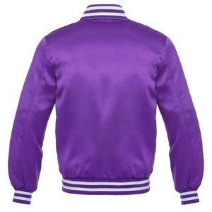 Premium Winter Satin <b>Jackets</b> with Custom Varsity Designs Waterproof & Eco-Friendly Front Logo <b>Slim</b> <b>Fit</b> - Product Image 3