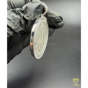 จี้ตัวอักษรพรีเมียมประดับเพชรโมอิสซาไนต์ VVS พร้อมเคลือบเงินแท้ 925 - Product Image 6