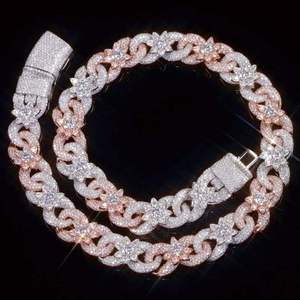 Luxury <b>Iced</b> <b>Out</b> Designer Cuban Link <b>Chain</b> Necklace VVS Moissanite Hip Hop Jewelry for Men Unisex Premium Statement Style - Product Image 2
