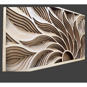 Arte Abstracto de Pared en MDF Tridimensional, Decoración de Pared de Madera Hecha a Mano, Venta al por Mayor - Product Image 4