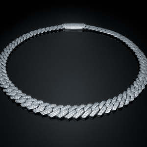 Collar de Cadena Cubana de Plata de Ley 925 con Moissanita, Corte Brillante Redondo, Joyería Hip Hop para Fiestas y Bodas - Product Image 3