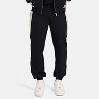 Setelan Olahraga Unisex Solid Tracksuit Full Zipper Sporty Jogger Fit Reguler Bahan Polyester Anti Air Bernapas Bermotif Cocok untuk Musim Gugur