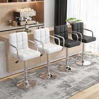Tabouret de bar moderne de luxe, réglable, en cuir PU, pivotant, pour îlot de cuisine, café, restaurant