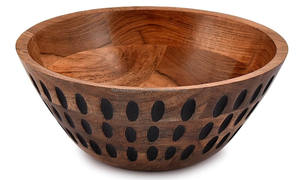 Meilleur prix Bol à salade en bois de qualité supérieure de style design campagnard personnalisé d'Inde - Product Image 3