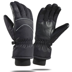 Guantes de Esquí Impermeables y Calefactables para Invierno, Guantes de Esquí de Cuero Resistentes al Viento para Exteriores, Guantes de Esquí de Invierno de Alta Calidad con Logotipo Personalizado - Product Image 1