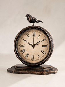 Reloj de Mesa Vintage con Figura de Pájaro, Reloj de Escritorio Decorativo Antiguo con Esfera de Números Romanos para el Hogar, Oficina, Sala de Estar - Product Image 1