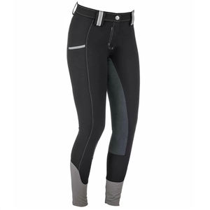 Culotte d'équitation taille haute personnalisable avec logo, avec patch antidérapant aux genoux, respirante - Product Image 4