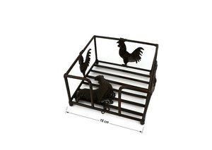 Servilletero de Metal Hecho a Mano con Diseño Moderno y de Lujo, con Servilletero Negro - Product Image 3