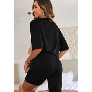 Ladies Fashion Oversized Top and Shorts Two Piece <b>Set</b> Casual Lounge Wear Clothing for Women - Product Image 2