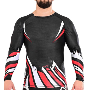 OEM Men Long Sleeve Rash Guard <b>Compression</b> <b>Shirt</b> Graphic Print UV Protection Custom Logo Bulk Supply - Product Image 1