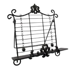 Étagère murale en métal rectangulaire noire, résistante à la rouille, pour la cuisine ou la maison - Product Image 4