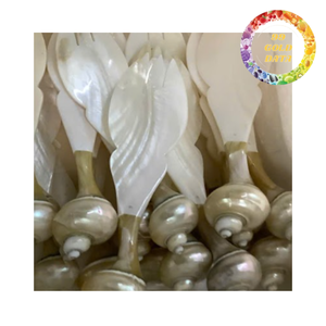 Natural shell spoon made from mother of pearl for dining <b>table</b> dessert serving and decor - Product Image 3