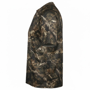 Camiseta de Manga Corta para Hombre, Camuflaje, Cuello Redondo, Corte Regular, Secado Rápido, 100% Poliéster, Tejido de Punto, Estampado Informal - Product Image 3