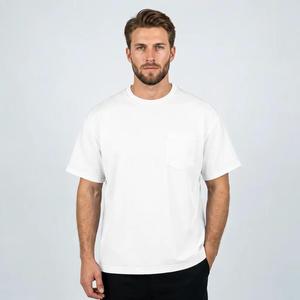 Wholesale Streetwear Oversized Drop Shoulder Acid Wash Solid Knitted T-<b>Shirt</b> <b>Men</b> Heavy Vintage Custom Logo OEM 100% Cotton Quick - Product Image 1
