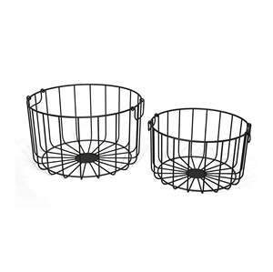 Iron <b>Wire</b> <b>Storage</b> <b>Basket</b> Circle Shape Multi-Purpose Neatening Organizer - Product Image 5