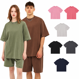 ผู้ผลิตเสื้อยืดโอเวอร์ไซส์แบบกำหนดเองสำหรับทุกเพศ เสื้อยืดสตรีทแวร์ผ้าคอตตอนหนานุ่ม รับผลิตเสื้อยืดแบรนด์ส่วนตัว ขายส่ง - Product Image 1