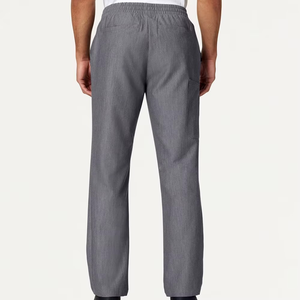 Unisex Gray V-Neck <b>Scrub</b> <b>Top</b> With Chest Pocket Cotton Polyester Woven Hospital Uniforms - Product Image 6