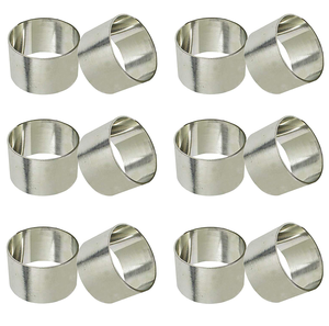 Anneau de serviette en acier inoxydable miroir, décoration de table et accessoires pour banquets - Product Image 1