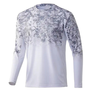 เสื้อตกปลาแขนยาวผู้ชาย พิมพ์โลโก้ตามสั่ง ป้องกันแสงแดด UPF 50 ผลิตจากโพลีเอสเตอร์ 100% ระบายอากาศได้ดี กันน้ำ ขายส่ง บริการ OEM คุณภาพดีที่สุด - Product Image 4