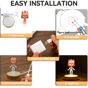 HelmeTeam Glitters Jupiter Veilleuse LED avec base, câble USB, commande à un bouton, lumière blanc chaud doux 2700K, petite taille, cadeau décoratif - Product Image 2