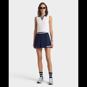 Women Tennis Skirt Uniform <b>Set</b> Custom OEM Performance Sportswear Breathable Quick Dry Athletic Skort Bulk Tennis Skirt Uniform - Product Image 1