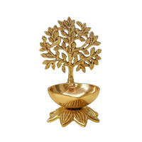 Lanterne Kalpavriksha en laiton pur style Art déco pour la Puja |   Décoration religieuse suspendue personnalisable et antirouille pour la maison, Diwali, mariage