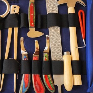 Durable Equine Farrier Tool <b>Kit</b> Stainless Steel Horse Hoof Grooming and Shoeing Care Veterinary Equipment for Large Animals - Product Image 6