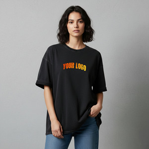 เสื้อยืดผู้หญิงคุณภาพสูง ผ้าฝ้าย 100% 220GSM เป็นมิตรกับสิ่งแวดล้อม น้ำหนักเบา ทรงปกติ สกรีนโลโก้ตามสั่ง แห้งเร็ว - Product Image 4