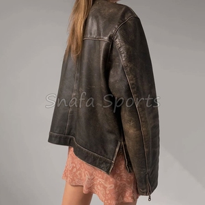 Women <b>Long</b> Oversized <b>Leather</b> <b>Jacket</b> Loose Fit Streetwear Fashion Trendy Winter Outerwear Stylish Casual Wear <b>Leather</b> <b>jackets</b> - Product Image 3