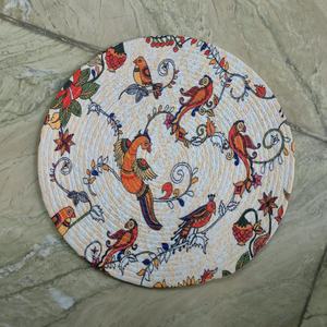 Runde Bedruckte Tischsets mit Künstlerischem Vogel- und Rankenmuster für den Großhandel - Product Image 5