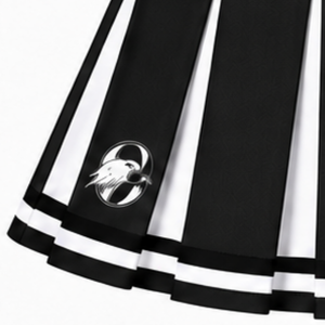 Falda Deportiva Negra Plisada Personalizada con Rayas Blancas para Equipos Escolares, Disfraz de Baile, Uniforme Deportivo - Product Image 5