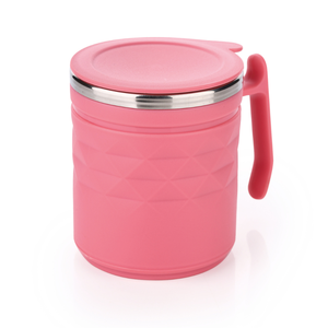 Taza duradera para bebidas, elegante taza de vidrio esmerilado, diseño moderno, agarre cómodo, vaso versátil para el hogar, la oficina y más allá. - Product Image 2