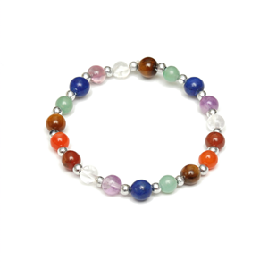 กำไลข้อมือคริสตัลเจ็ดจักระ ขายส่ง-พลังบำบัด เครื่องประดับแฟชั่น - Product Image 1