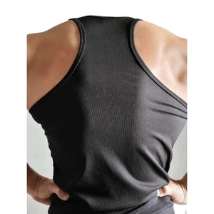 High Quality Elastic Sports <b>Vest</b> for <b>Men</b> Sleeveless I-Shaped <b>Training</b> Suit Base Tank Top Shirt - Product Image 3