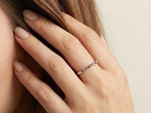 Falak Gems Wholesale Fine Jewelry Vintage Ladies Round Cut <b>925</b> Sterling <b>Silver</b> <b>Ring</b> with Natural Ruby Gemstone for Wedding Gift - Product Image 5