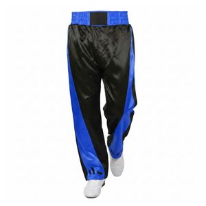 Pantalon d'entraînement MMA, pantalon de kickboxing, pantalon d'arts martiaux, panneau latéral bleu, haute flexibilité, satin, pantalon d'entraînement pour hommes, pantalon de sparring - Product Image 4